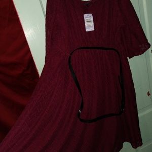 Belted baby doll cold should top